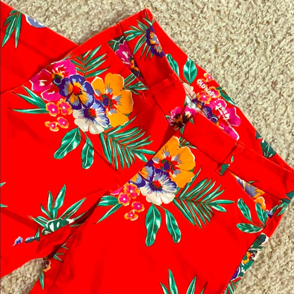 Old Navy tropical flowers pants